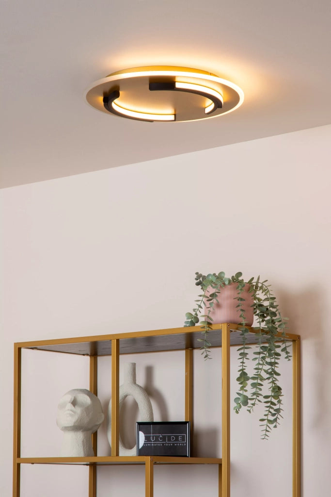 Plafoniera LED Lucide Andreas 39,6cm 30W ottone rotonda