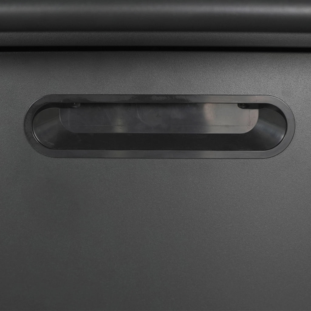 Armadio porta utensili in metallo con ruote, 75 x 42 x 88 cm, nero/grigio, con cassetti e vano chiudibile