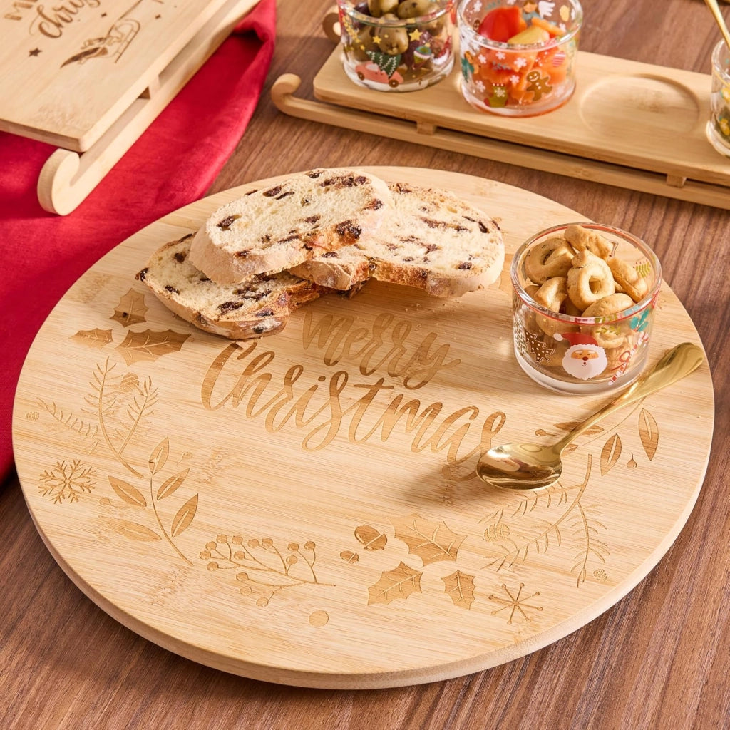 Tagliere da Cucina in Bamboo Girevole Lazy Winter 33 cm Tognana
