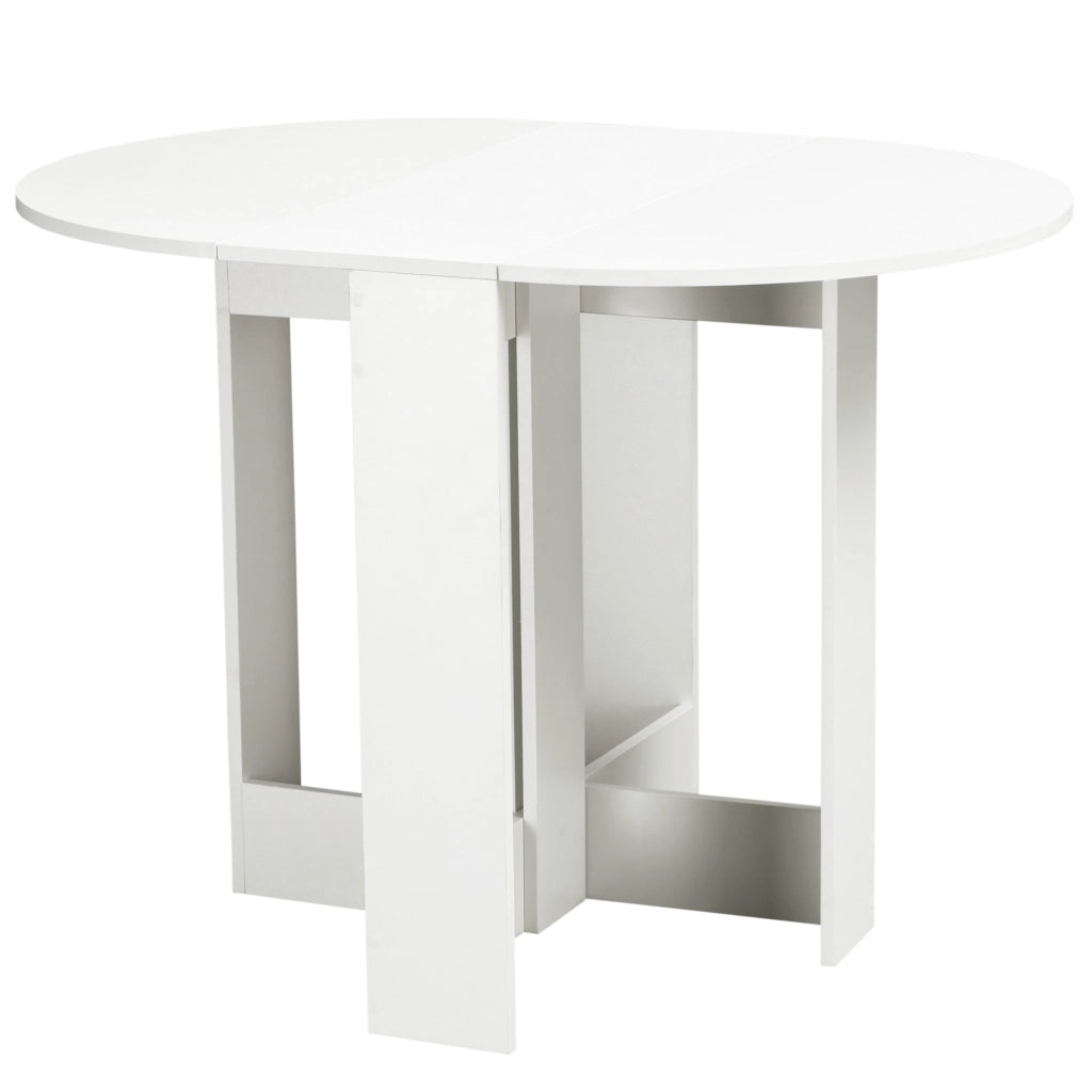 Tavolo pieghevole da pranzo con due ali ¨C zephmum ¨C bianco 104x76x73,7 cm