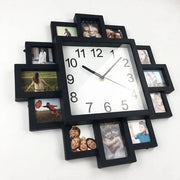 Orologio da Parete DIY, Design Moderno, Orologio da Parete con Foto, Immagine di Arte in Plastica, Decorazione Unica per Casa - Crea il tuo Orologio Multi Foto (nero)