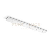 GSOB20- ROSONE 5 FORI RETTANGOLARE BIANCO SATINATO IN METALLO PIU' ACCESSORI INCLUSI 90CM