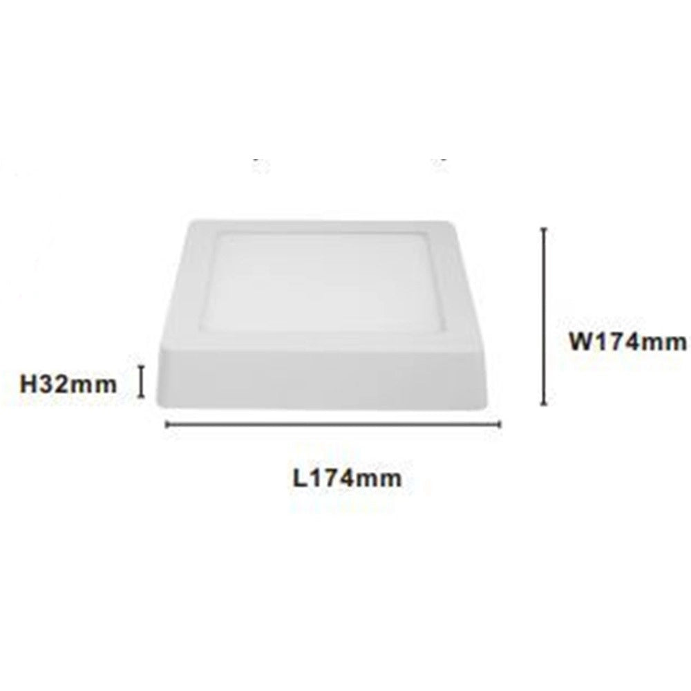 Trade Shop - Plafoniera Led Da Soffitto 12w Luce 3000k-6500k Parete Quadrato Con Interruttore 00175 -