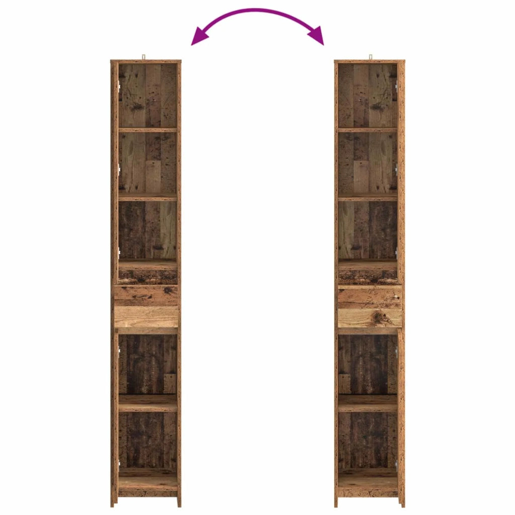 Mobile da Bagno Legno antico 30 x 33 x 190 cm
