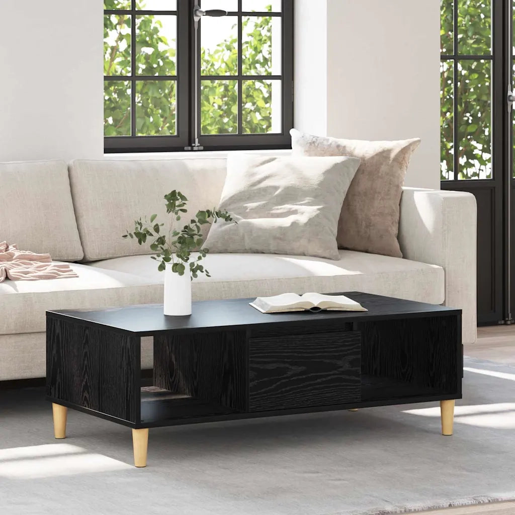 vidaXL Tavolino da salotto Rovere nero 103.5 x 60 x 35 cm