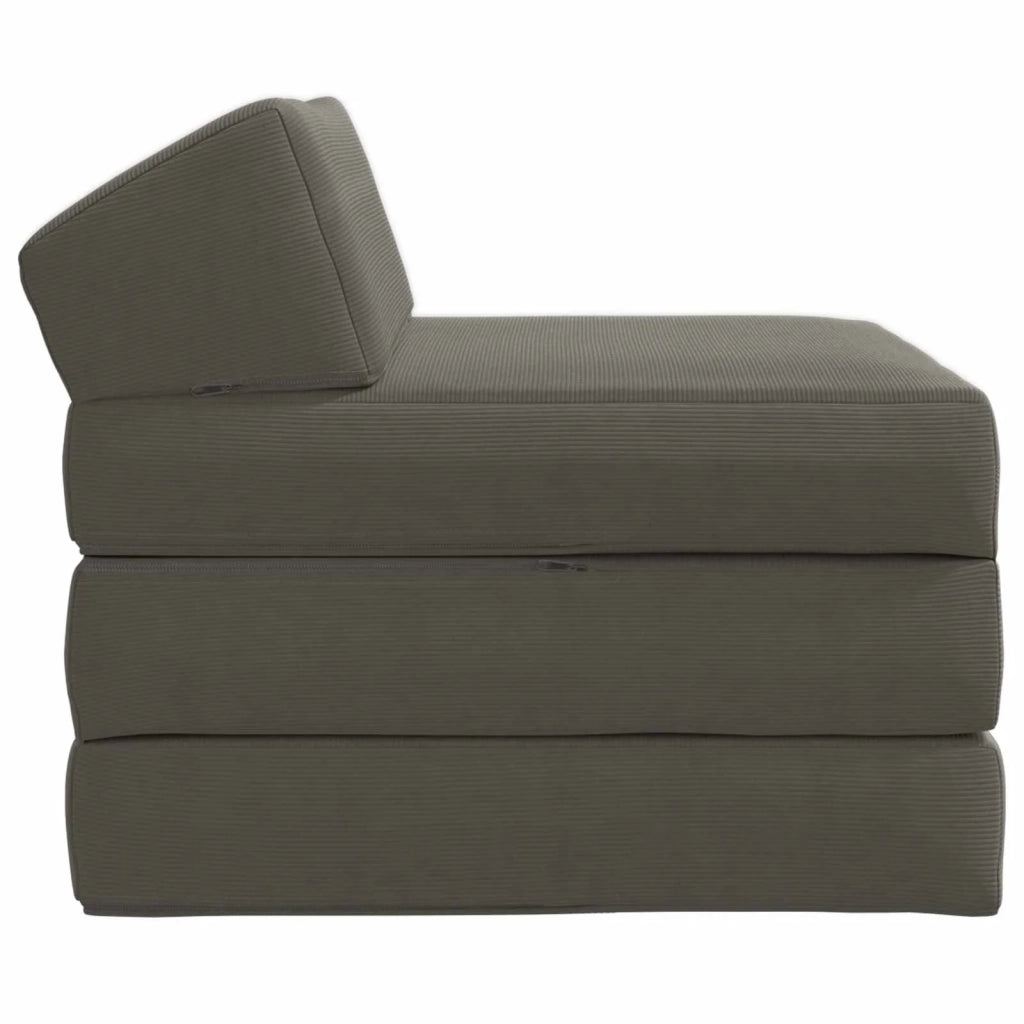 Divano Letto Pieghevole Grigio Chiaro 200 x 70 x 10 cm