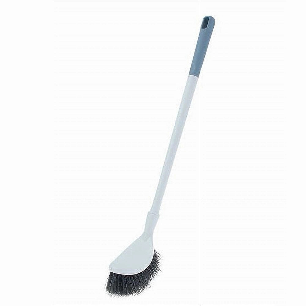 Trade Shop - Scopino Wc Curvo Con Manico Robusto Ergonomico Spazzolone Bagno Con Gancio 87616 -