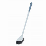 Trade Shop - Scopino Wc Curvo Con Manico Robusto Ergonomico Spazzolone Bagno Con Gancio 87616 -