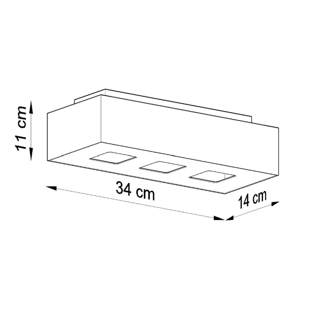 Plafoniera UNIKO 3 faretti bianco/nero Pure Lume GU10
