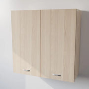 Pensile Cucina  in Legno Nobilitato Rovere Mobile Alto con 2 Ante, Pensile Componibile Moderno Made in Italy (H90XL90XP33cm)