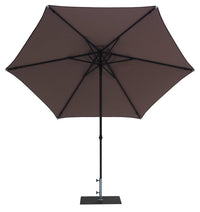 Ombrellone da Giardino Ø3 m Palo Ø38 mm in Alluminio Tessuto Dralon Acrilico Border Taupe