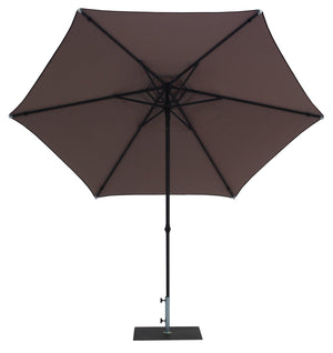 Ombrellone da Giardino Ø3 m Palo Ø38 mm in Alluminio Tessuto Dralon Acrilico Border Taupe