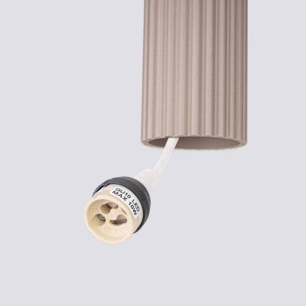 Lampada a sospensione barra 2 tubi taupe GU10 Pure Lume