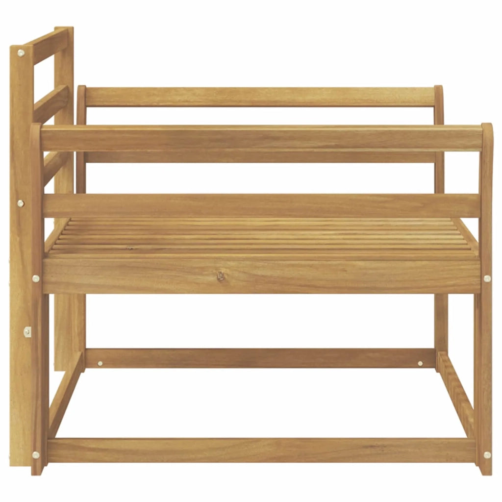 Divano centrale per esterno Legno di Acacia Massello Bianco
