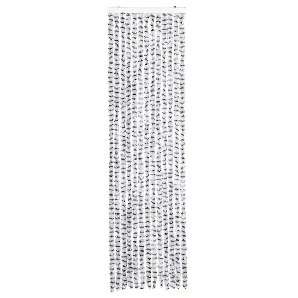 Tenda Antimosche Grigio Chiaro e Grigio Scuro 56x200cm Ciniglia CFW9260702