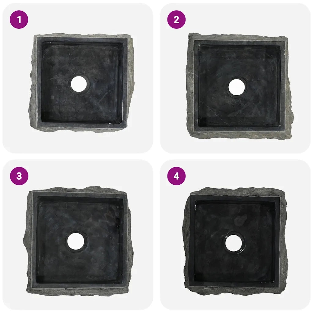 Lavandino Nero 30x30x13 cm in Marmo CFW4963014