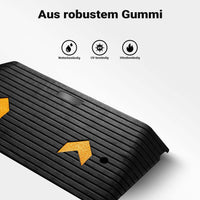 Rampa in gomma per marciapiede e soglia 901,7x457,2x76,2 mm max 50 t con elementi riflettenti