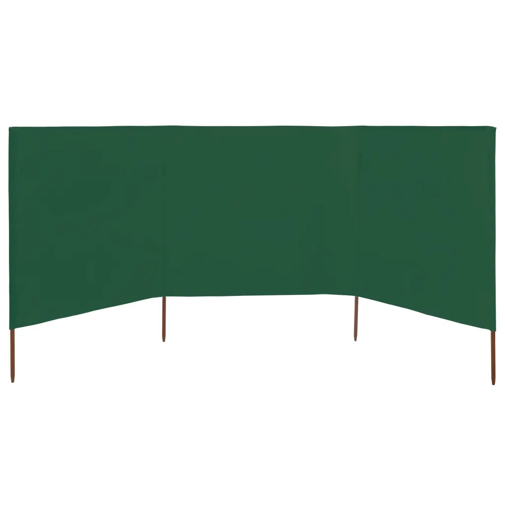 Paravento a 3 Pannelli in Tessuto 400x160 cm Verde CFW9550684