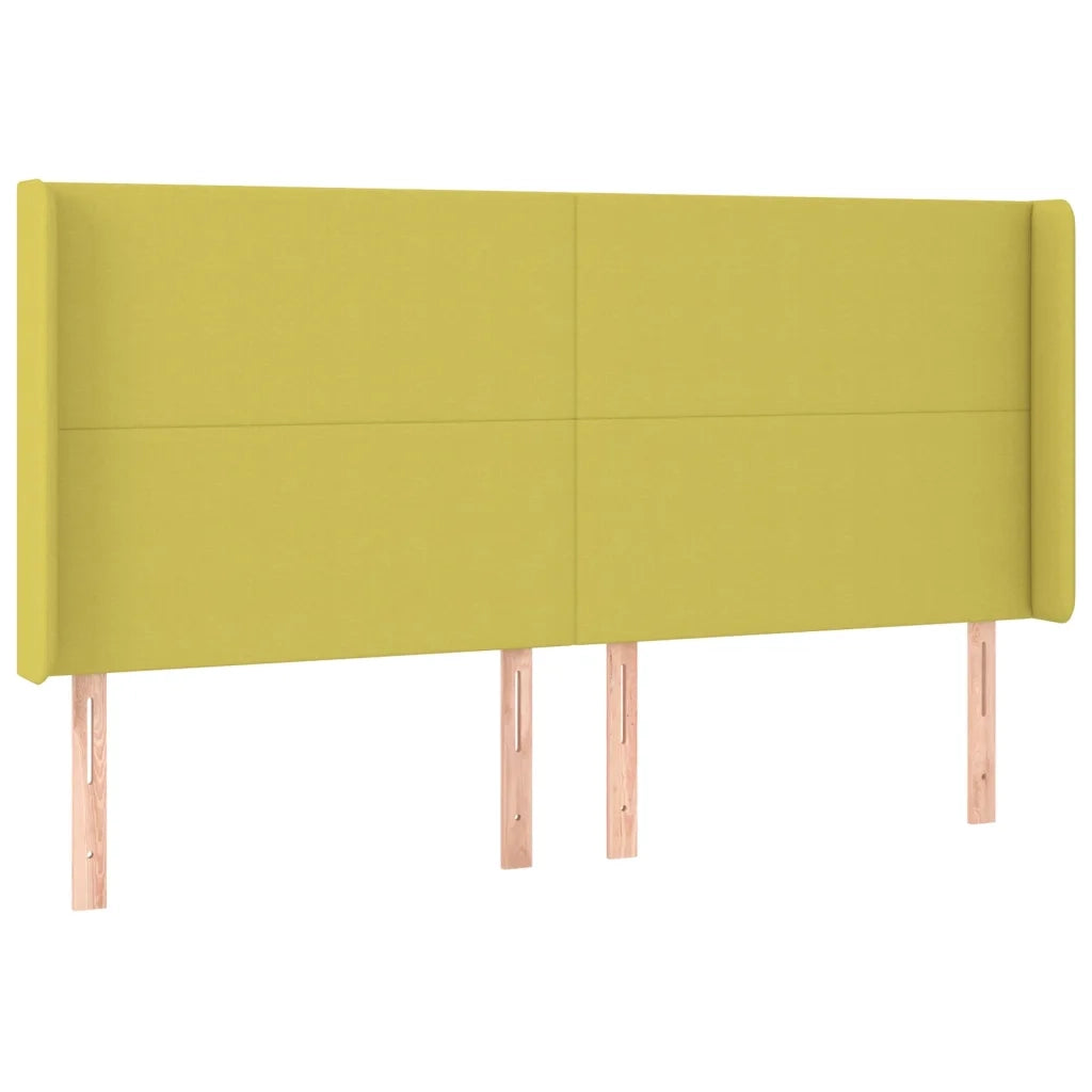 Testiera ad Orecchio Verde 203x16x118/128 cm in Tessuto