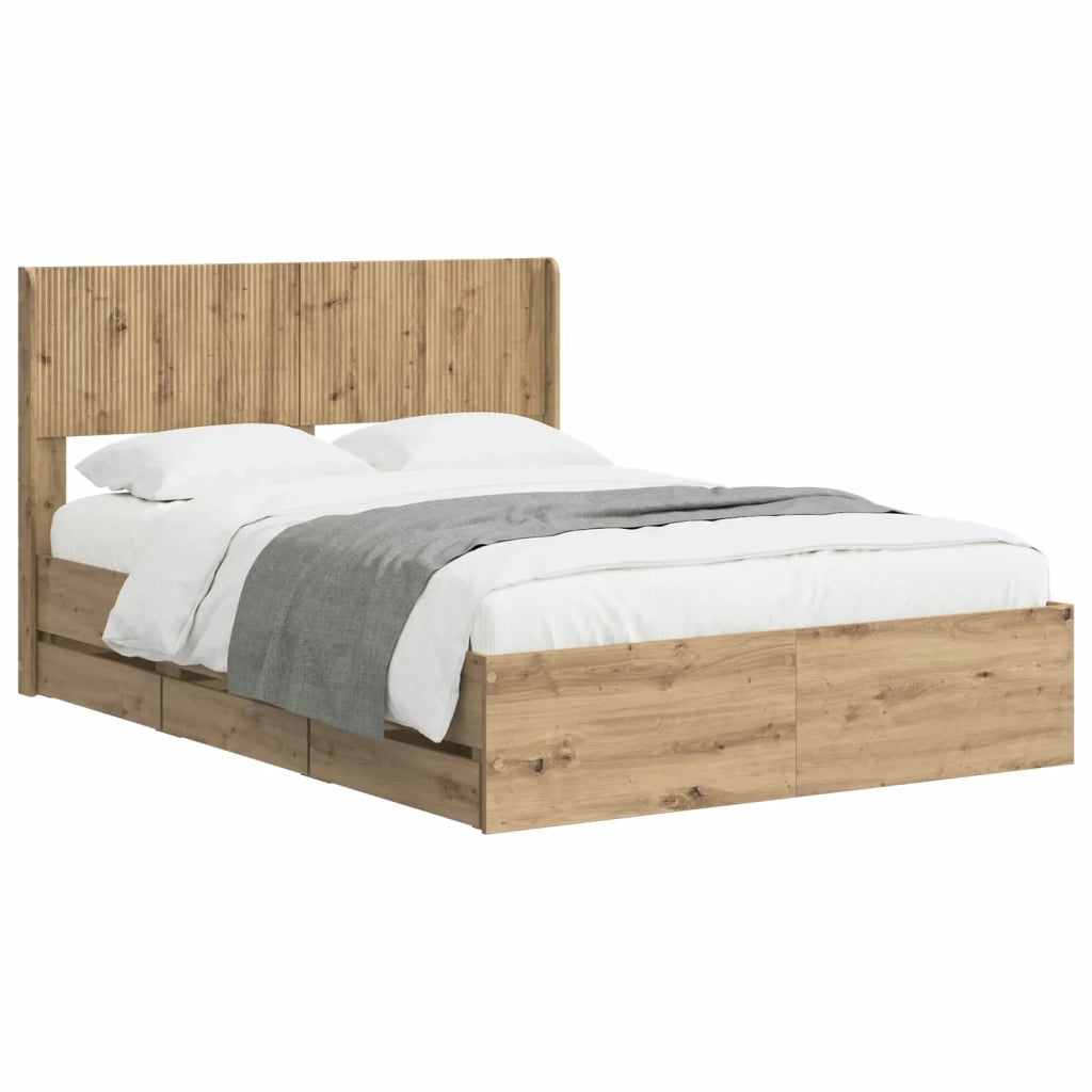 Struttura del letto con stoccaggio e testata Artisan Oak 3445804