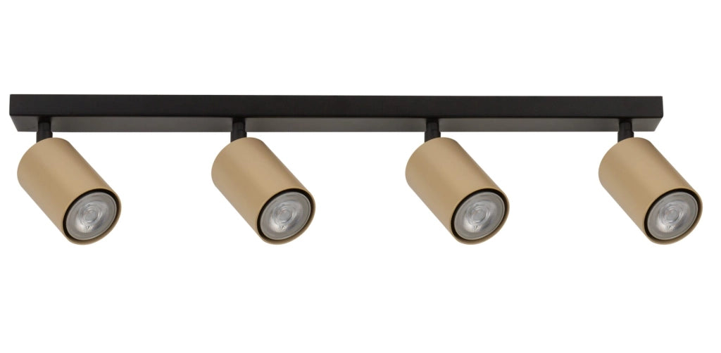 Plafoniera moderna Zoom nero-oro 4 spot GU10 Sigma Lighting