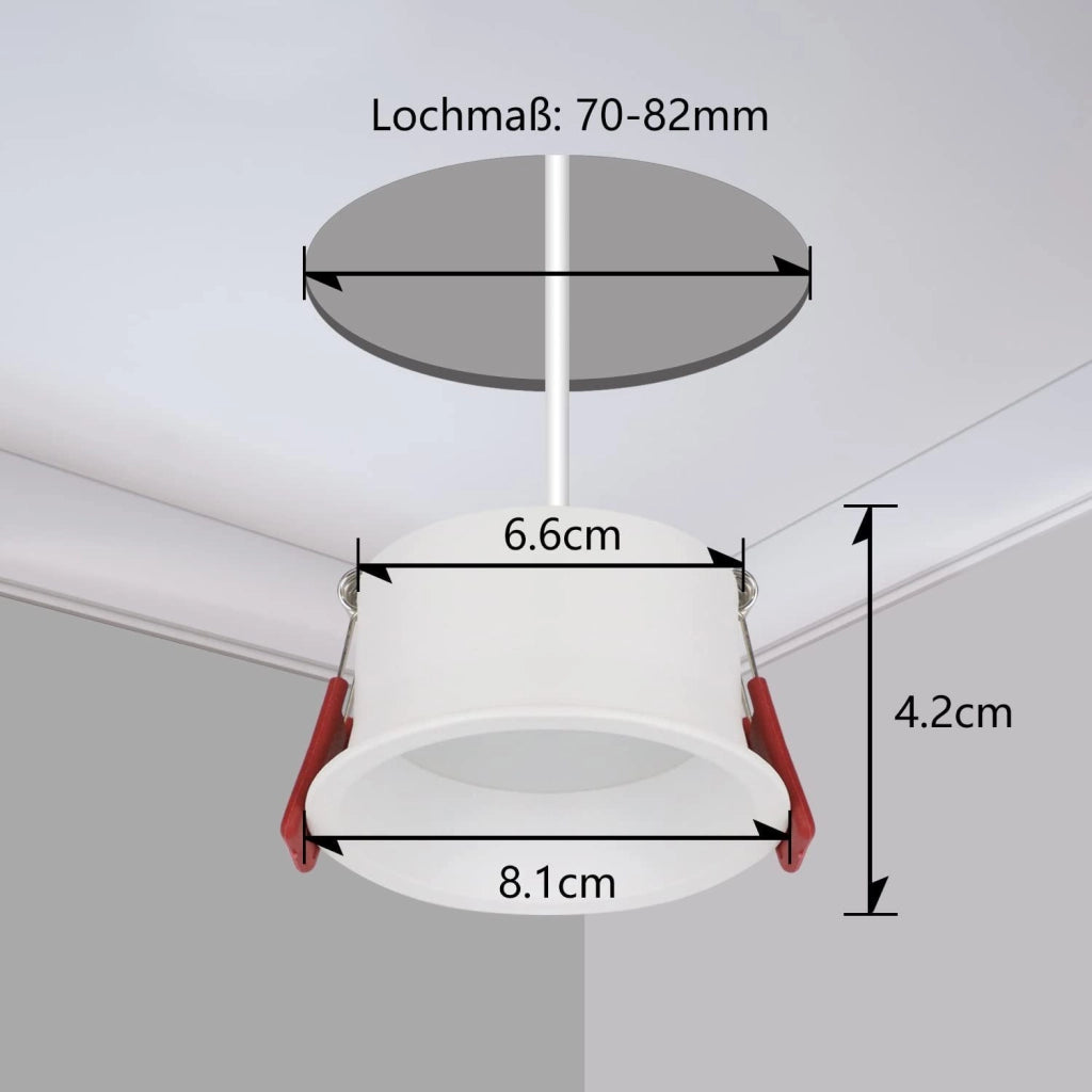 ZMH Faretto da soffitto LED da incasso 5er Set 5W IP44