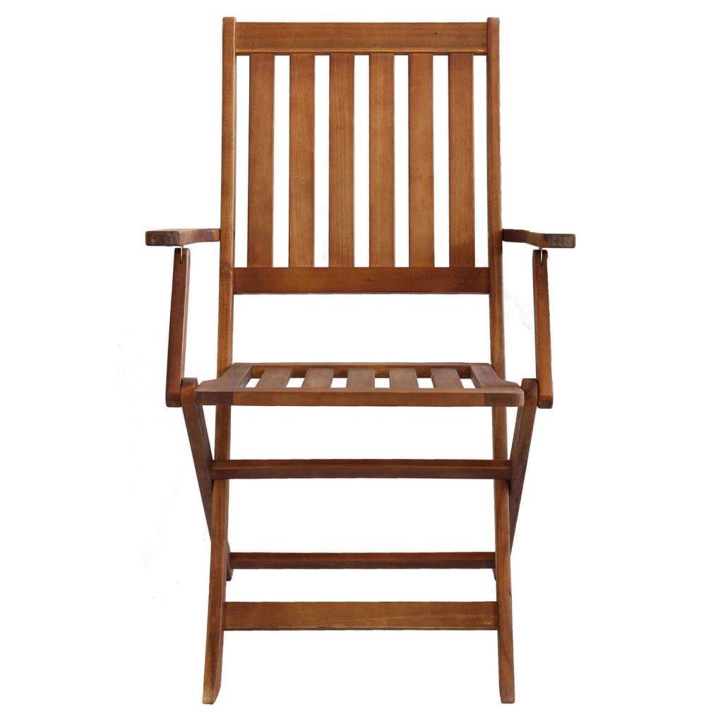 Sedia pieghevole con braccioli in legno massiccio 55x57x91h cm mod. Diana