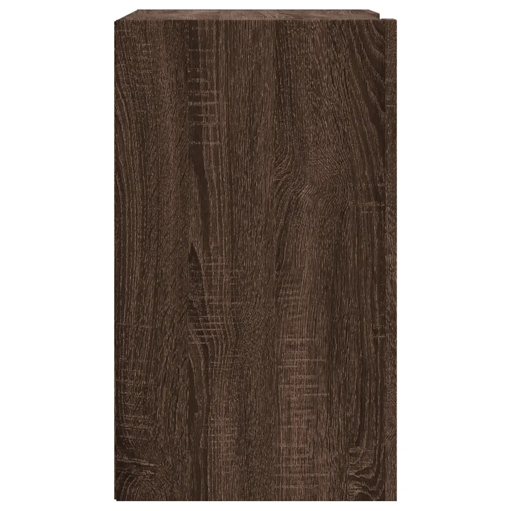 Armadietto a Muro Rovere Marrone 75x35x60 cm in Truciolato