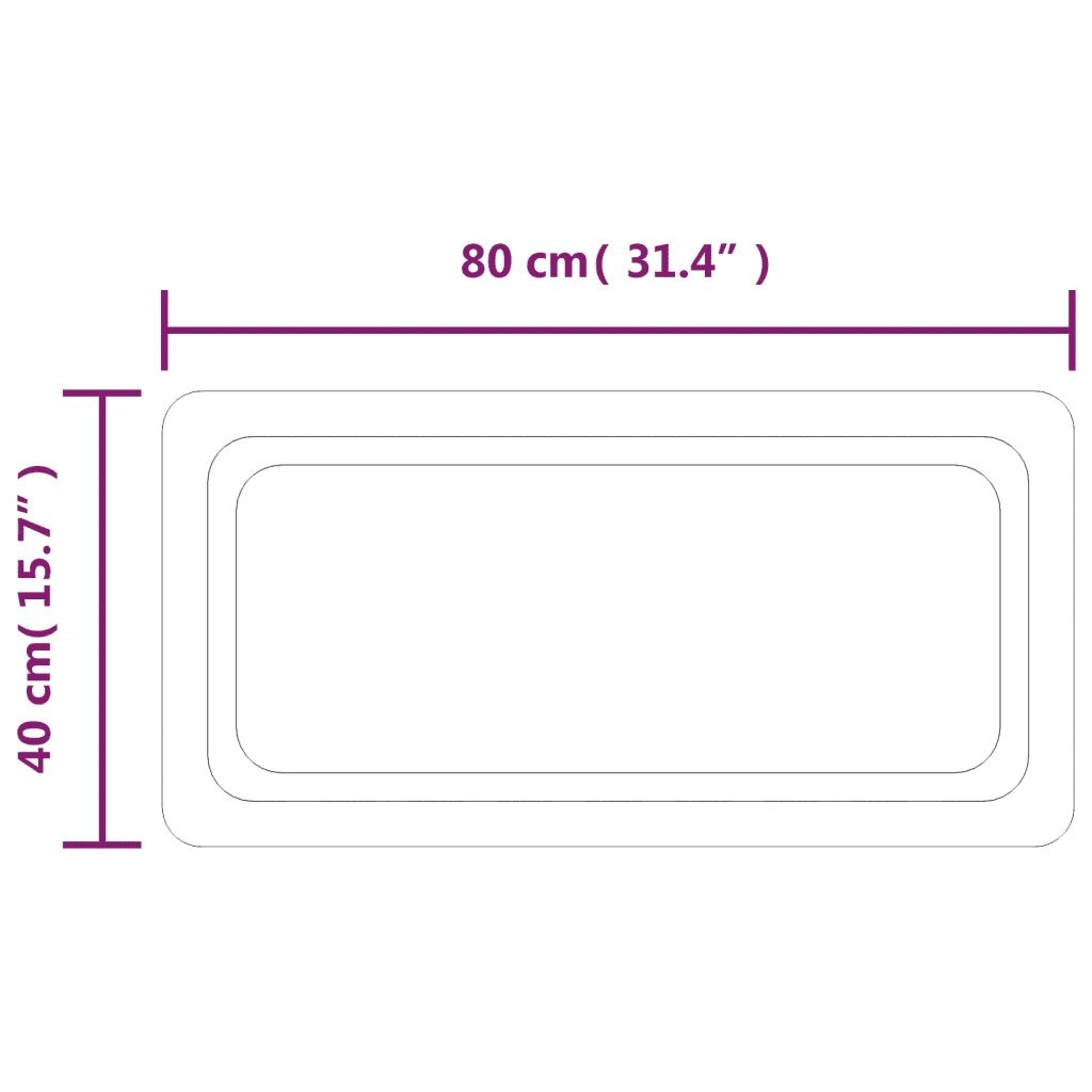 Specchio da Bagno | Specchio decorativo con Luci LED 40x80cm