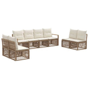 Set Divano da Giardino 8 pcs Beige polyrattan 3435687