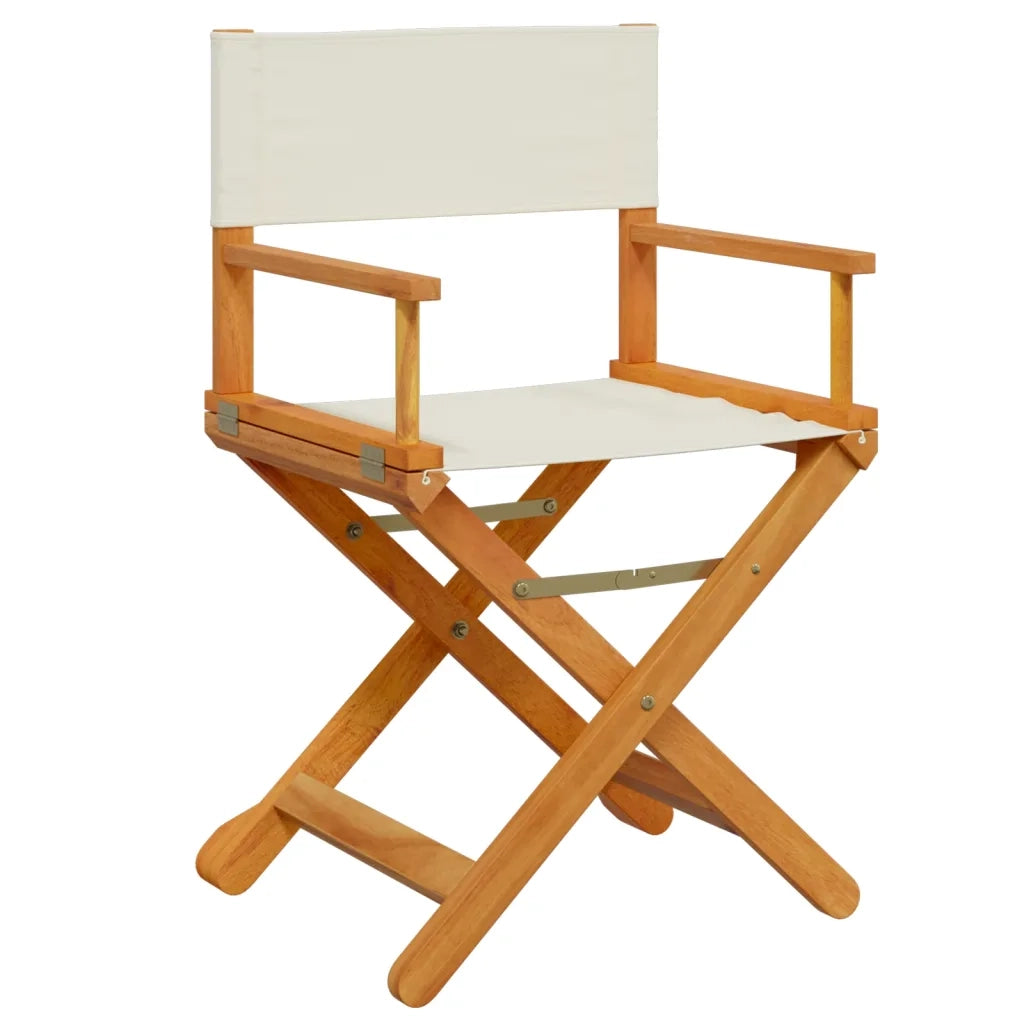 Sedie da Giardino Pieghevoli 4 pz Bianco Crema in Tessuto 3208910