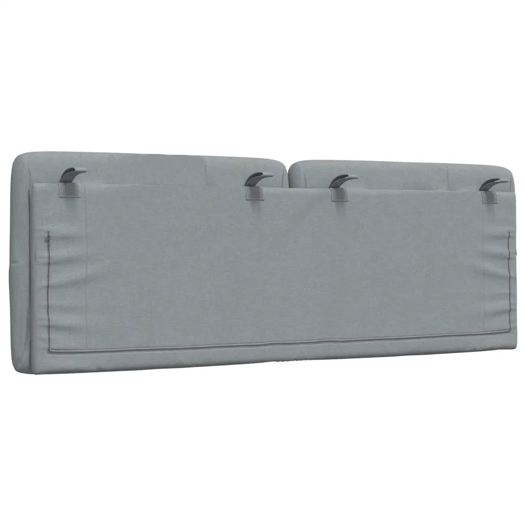 Cuscino Testiera Grigio Chiaro 140 cm in Tessuto CFW9212457