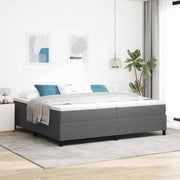 Letto a molle Grigio chiaro e bianco 200 x 200 cm 3337482