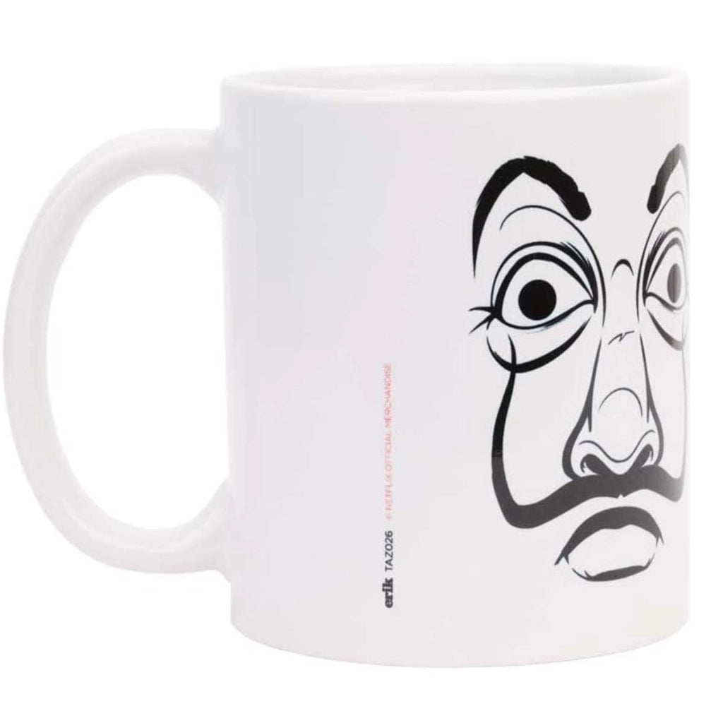 Tazza in ceramica 330 ml Collezione La Casa De Papel Solido Lavabile Bianco Inny