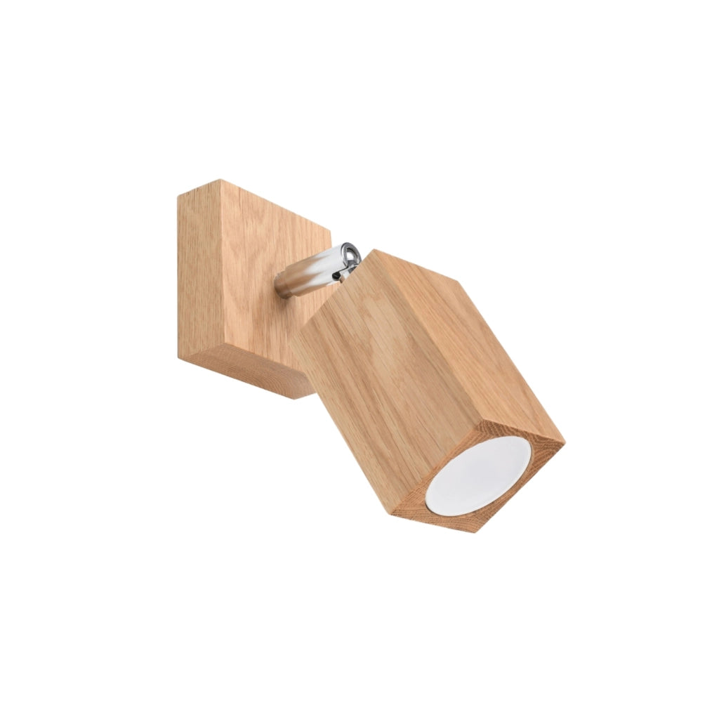 Applique BAMBU rovere chiaro/cromo GU10 1 luce PU.1035