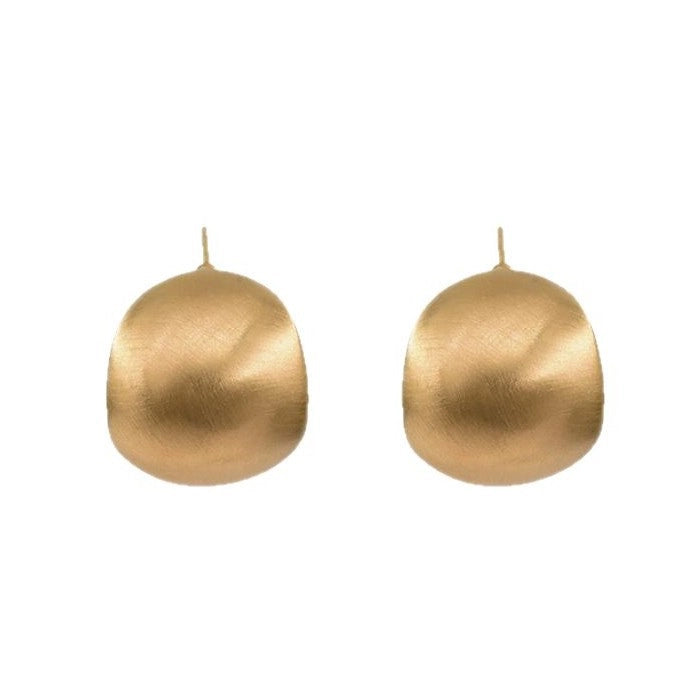 Orecchini ad ago in argento S925 - Texture metallica opaca spazzolata, dolce e raffinata, stile minimalista e sofisticato