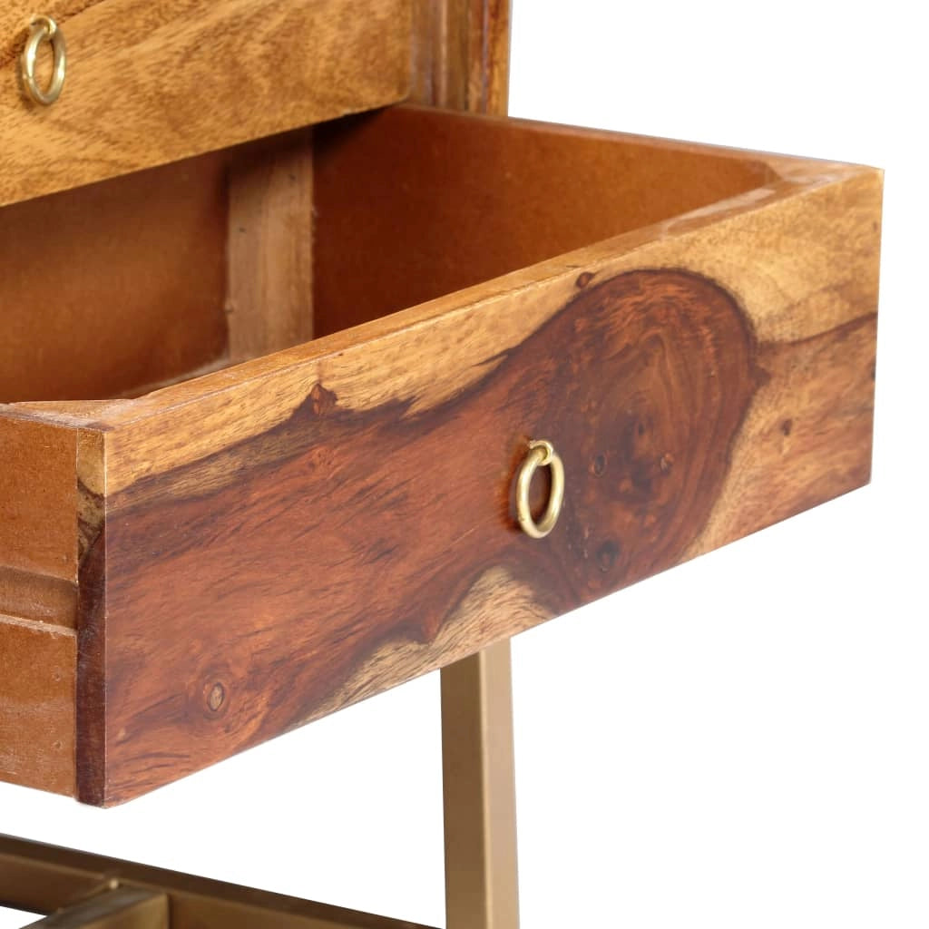 Mobile TV multimediale scaffale per televisione televisione buffet sala da pranzo soggiorno camera da letto 140 x 30 x 45 cm legno massello di sheesham marrone 02_0025914