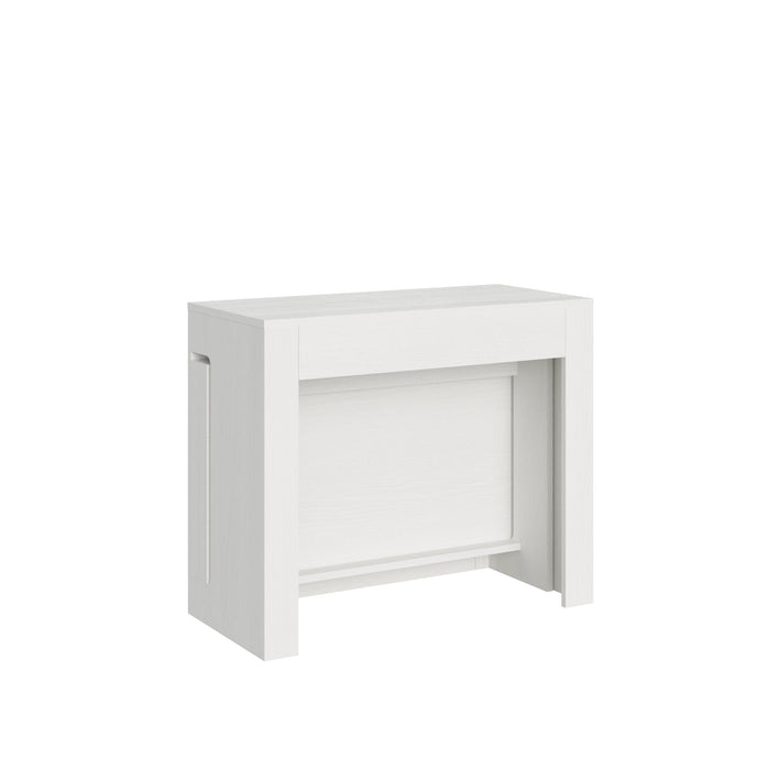 Consolle Tavolo Allungabile 90-302x42x75 cm Evolve Bianco Frassino