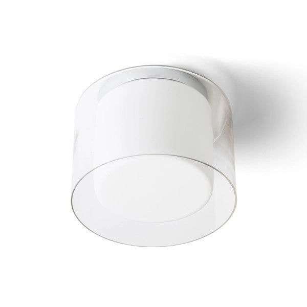 Plafoniera LED VENICE 23 da soffitto  vetro trasparente/vetro opalino/cromo 230V E27 20W IP44