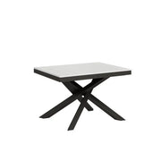 Tavolo allungabile 120/224x90 cm Volantis Evolution colore bianco frassino telaio e gambe antracite