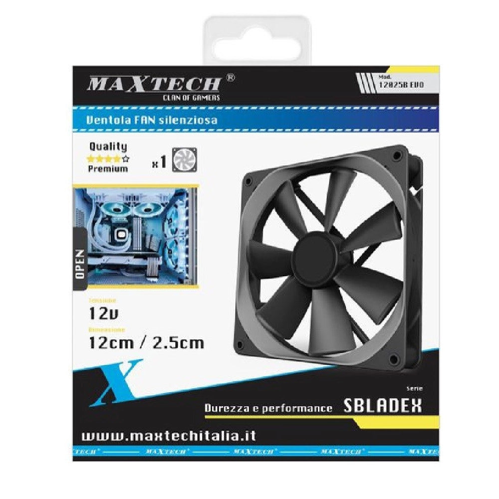 Trade Shop - Ventola Raffreddamento 120mm Per Pc Silenziosa Speed Molex 12v Maxtech 12025b -