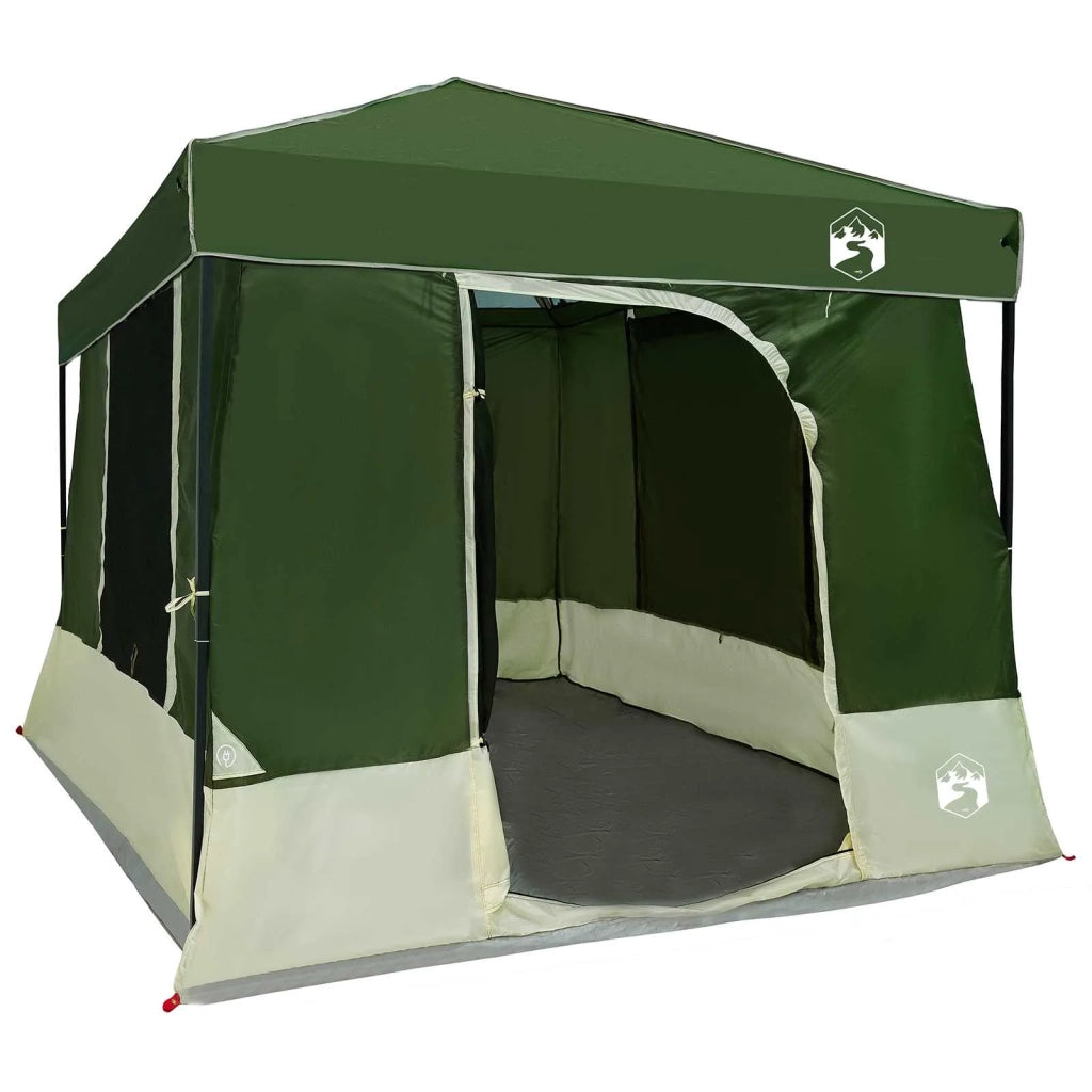 Set di Tende da Campeggio 2 pcs Verde Taffeta e Tessuto