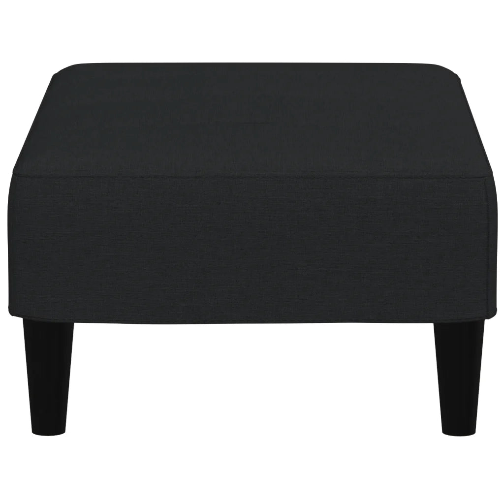 Poggiapiedi Nero 77x55x31 cm in Velluto