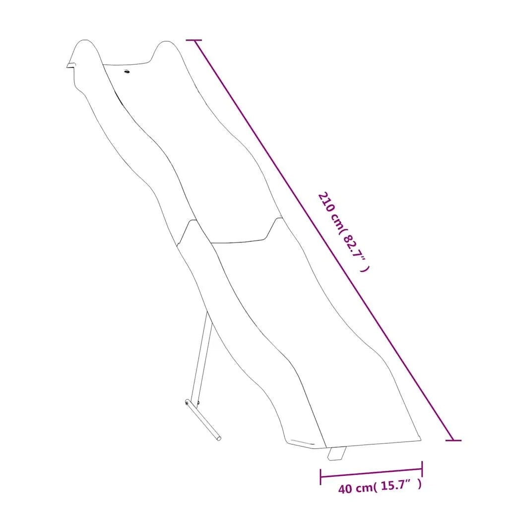 Scivolo per Bambini Blu 210x40 cm in Polipropilene 826599