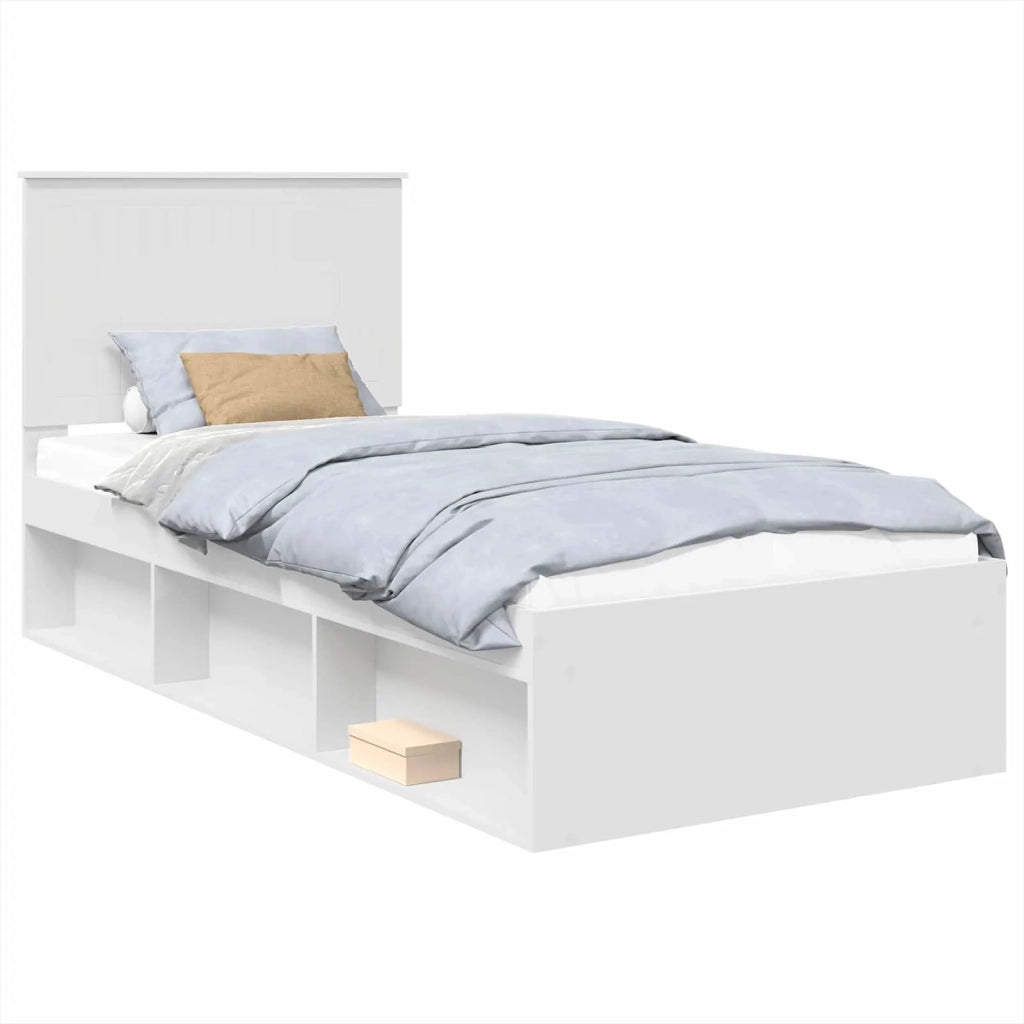 Struttura del letto Bianco 90 x 200 cm Pino massello 3411055