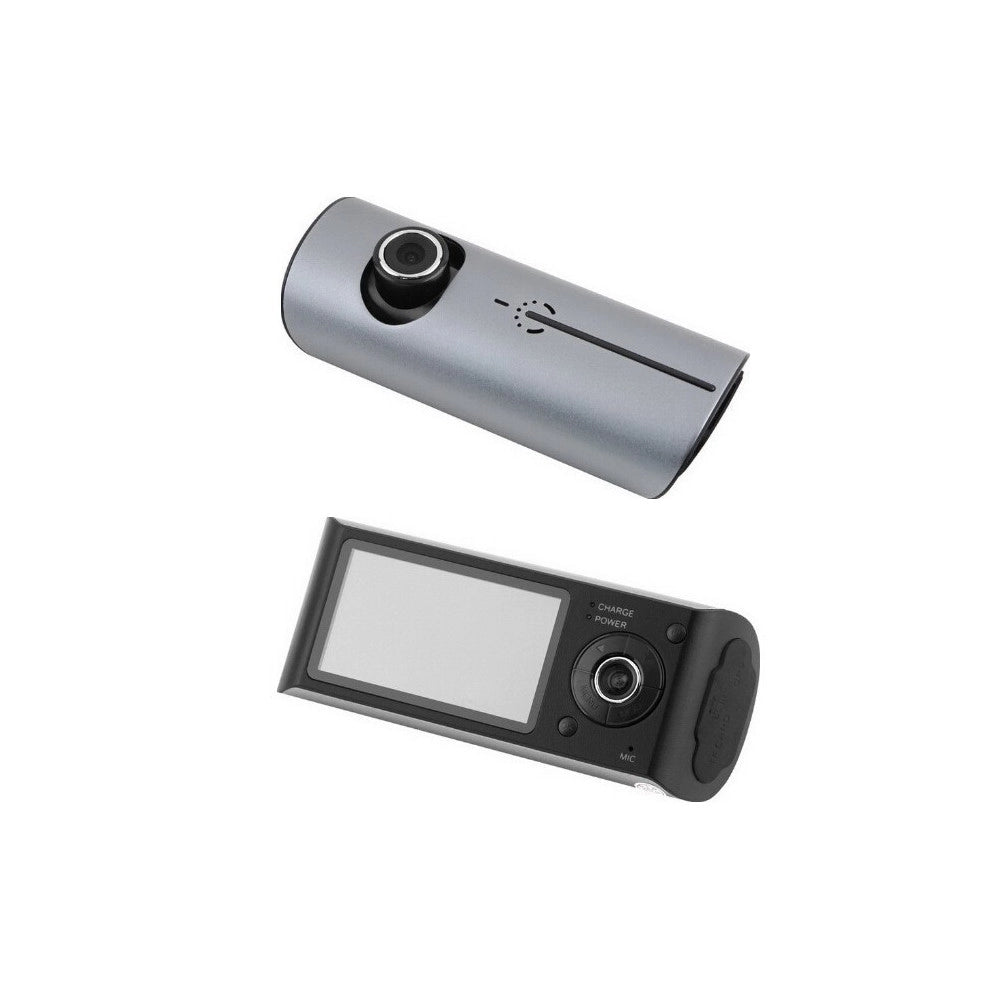 Trade Shop - Dvr Per Veicoli Auto Con Doppia Camera Frontale E Posteriore Con Sensore Gps -