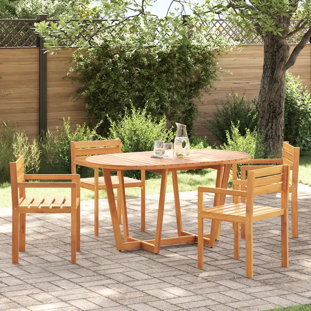 Set da pranzo da giardino da 5 pz in Legno Massello di Acacia 3334771