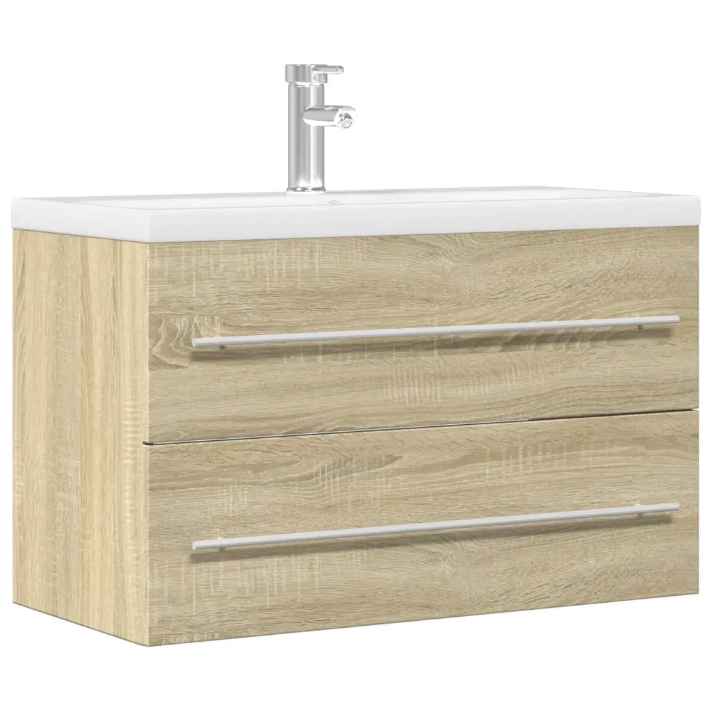 Mobile Lavabo-Armadietto da bagno Legno Antico 80x38,5x48 cm in Legno Multistrato