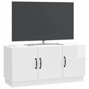 Mobile TV | Armadietto TV | Mobile Porta TV Bianco Lucido 99 x 34,5 x 47 cm Legno ingegnerizzato