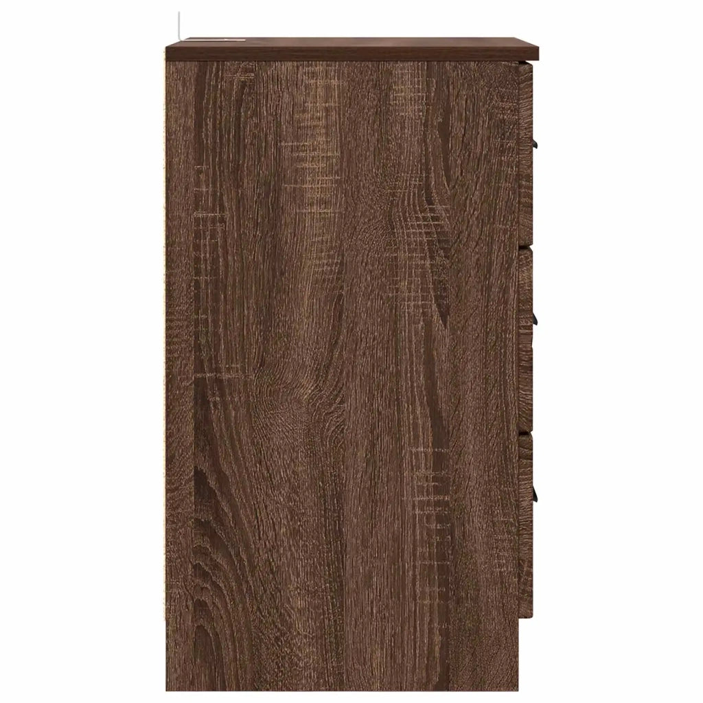 Armadio da Notte con cassetto Rovere marrone 38 x 38 x 66 cm 883381